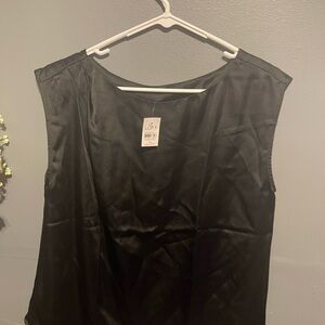 50% off 
LOFT Women's Elegant Black Satin Blouse